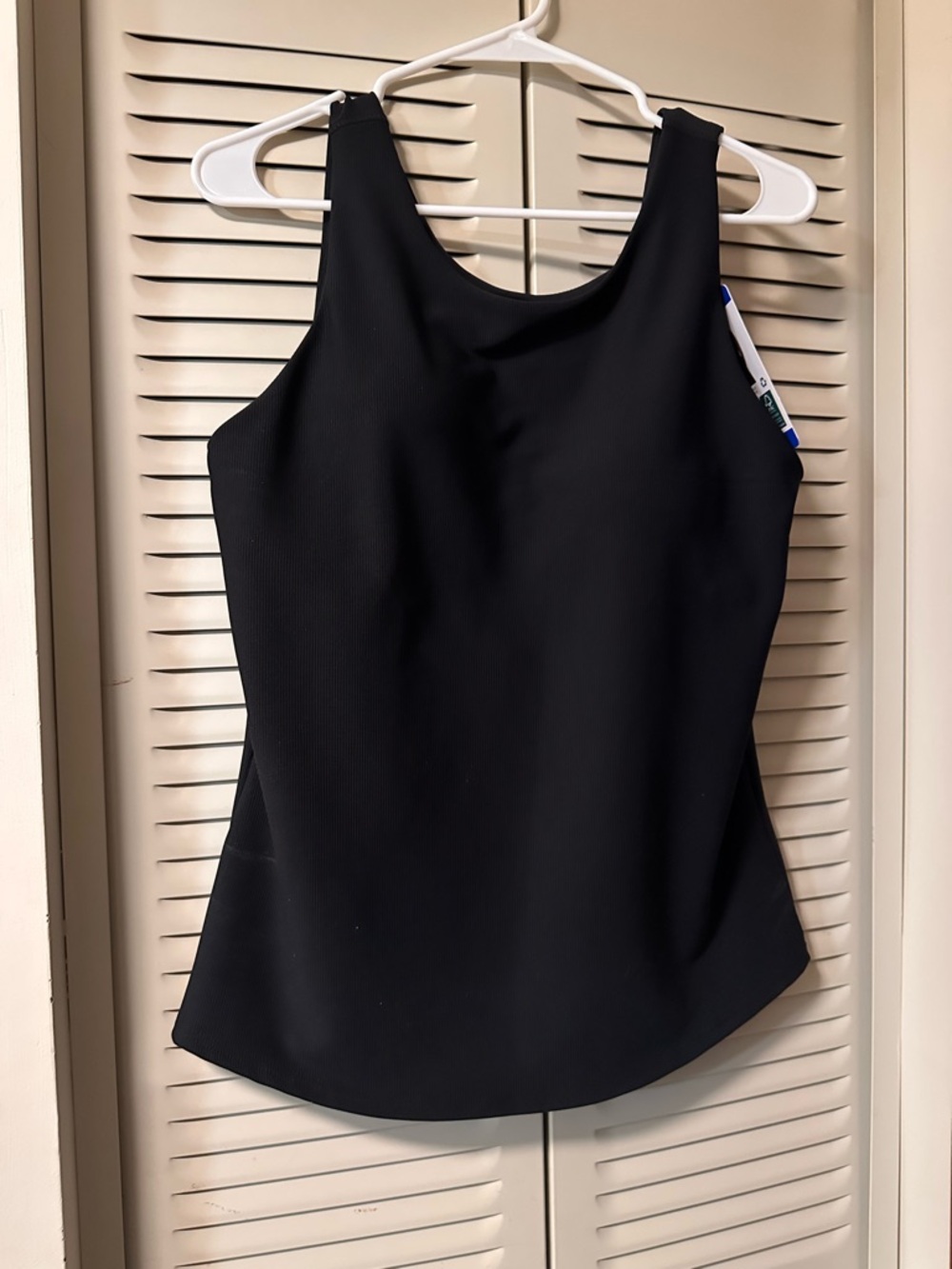 32 Cool Classic Black Women's Tank Top - with Shelf Bra - Picture 3 of 4